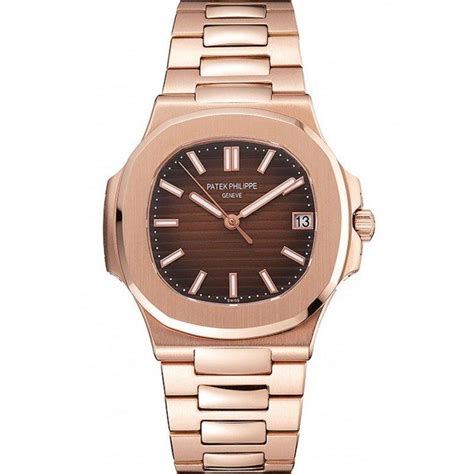 men patek philippe nautilus 1453949 brown dial|Men.